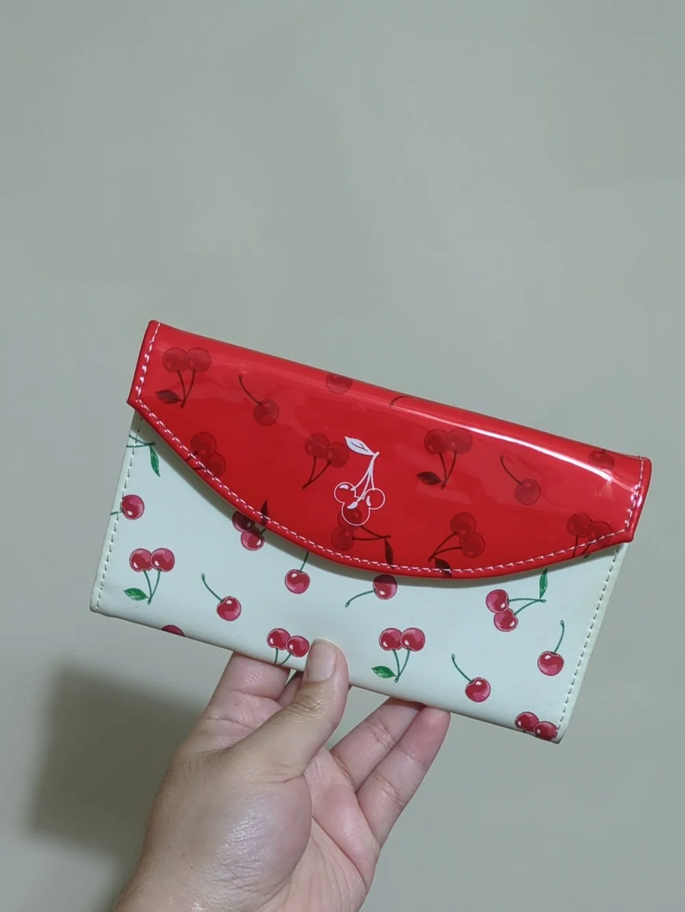 Disney Minnie's Red Cherry Print Card Holder Wallet